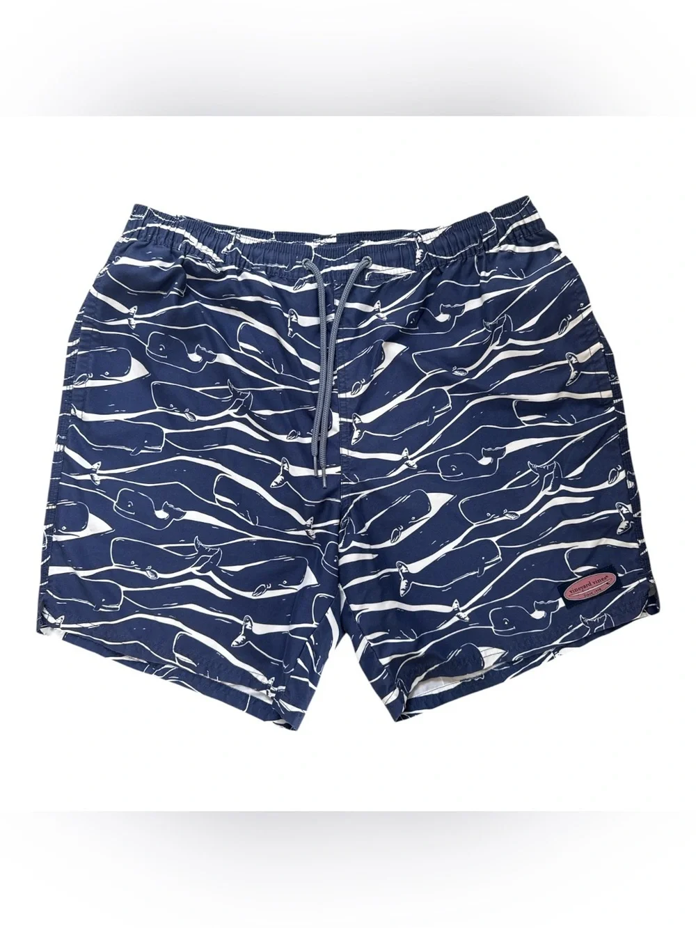 Vineyard Vines Navy & White Whale Pattern Swim Trunks